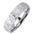 14K White Gold 6mm Wide Matte Finish With A Concave Patttern   Wedding Band
