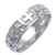 14k White Gold 6mm Fancy Cross Wedding Band