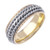 14k Yellow Gold and White Gold 7mm  Fancy Wedding Band