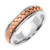 18k White Gold with Rose gold. 7mm  Wide Handmade Wedding Band 18k White Gold with Rose gold. 7mm  Wide Handmade Wedding Band