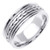 18k White Gold 8mm Handmade Wedding Band (339)