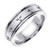 18k White Gold 7mm Cross Wedding Band