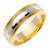 18k Yellow Gold with White Gold. 7mm  Wide Handmade Wedding Band (538)