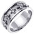 18k White Gold 9mm Fleur De Lis Wedding Band