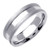 18k White Gold 6.5mm Wide 2 Rows Of Brushed Finsish With A Polished Finished Center Wedding Band