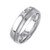 18K White Gold 6mm Wide Polished With Of Center Line Wedding Band