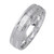 18K White Gold 6mm Wide Matte Hammered Wedding Band