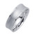 18K White Gold 7mm Wide Matte Finished Concave Center Wedding Band