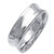18K White Gold 7mm Wide Square Shaped With Polished Concave Center  Wedding Band
