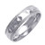 18K White Gold 6mm Wide Faceted Pattern With A Rope Pattern Edge Wedding Band