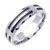 18K White Gold 6mm Wide Modern Look Wedding Band