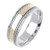 18k Yellow Gold on White Gold 7mm Fancy Wedding Band