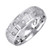 14k White Gold 7mm Round Diamond  0.36ct Wedding Band