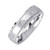 14k White Gold 6mm 0.40ct. Diamond Wedding Band With Brushed Center