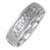 14k White Gold 7mm 0.3ct. Diamond Hammered Finish Wedding Band