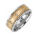 14k Yellow Gold on White Gold 8.5mm Wide With 0.16ct. Diamond Wedding Band