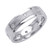 14k White Gold 6mm 0.16ct. Diamond Wedding Band (2731)