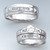 14k White Gold  3 Piece Cubic Zirconia Wedding Set -- 15711