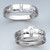 14k White Gold  3 Piece Cubic Zirconia Wedding Set -- 15715