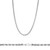 14k White Gold "Nickel Free" 2.5mm Italian Rope chain 24"