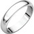 14k White Gold 4mm High Polished Traditional Domed Wedding Band