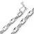 14k White Gold 8mm Solid Puffed Anchor 24 Inches Chain