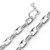 18k White Gold 8mm Solid Puffed Anchor 16 Inches Chain