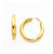 18k Yellow Gold 6mm by 47mm Leverback Hoop Earrings