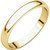 14k Yellow Gold 3mm High Polished Traditional Domed Wedding Band