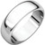 18k White Gold 6mm High Polished Traditional Domed Wedding  Band