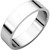 14k White Gold 5mm High Polished Classic Flat Wedding Band