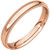 14k Rose Gold 3mm High Polished Comfort Fit Milgrain Wedding Band