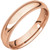 14k Rose Gold 4mm High Polished Comfort Fit Milgrain Wedding Band