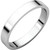 18k White Gold 3mm High Polished Classic Flat Wedding Band