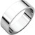 18k White Gold 6mm High Polished Classic Flat Wedding Band