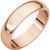 18k Rose Gold 5mm. High Polished Traditional Domed Wedding Band