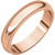 18k Rose Gold 4mm High Polished Traditional Milgrain Wedding Band