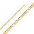 14k Gold 4.6mm  Figaro Hollow Chain 18 Inches