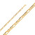 14k Gold 4.6mm  Figaro Hollow Chain 24 Inches