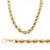 14K Yellow Gold 12mm Regular Rope Chain 30 Inches