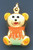 14K Yellow Gold Enamel 24mm Bear Charm