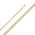 14k Yellow Gold 5mm White Pave Curb Chain 26 Inches