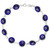 Sterling Silver BLUE GLASS EVIL EYE BRACELET 7"