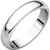 10k White Gold 4mm High Polished Traditional Domed Wedding Band
