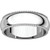 10k White Gold 6mm High Polished Traditional Milgrain Wedding Band