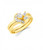 14k Yellow Gold Round and Marquise Diamonds Wedding Sets .60ct.
