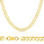 10k Gold 7mm Flat Curb Chain 20 Inches