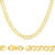 10k Gold 7mm Flat Curb Chain 24 Inches