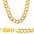 10k Gold 12mm Flat Curb Chain 30 Inches