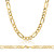 10k Gold 6.8mm Open Figaro Chain 30 Inches